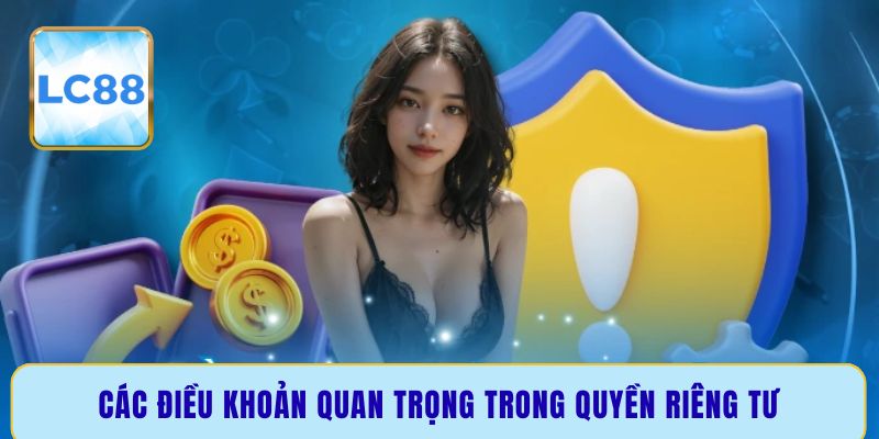 Các điều khoản quan trọng trong quyền riêng tư
