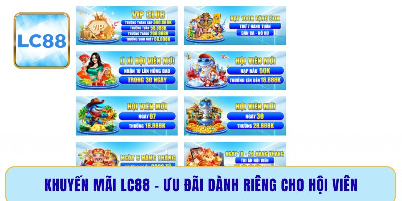 Khuyến mãi LC88 - Ưu đãi dành riêng cho hội viên